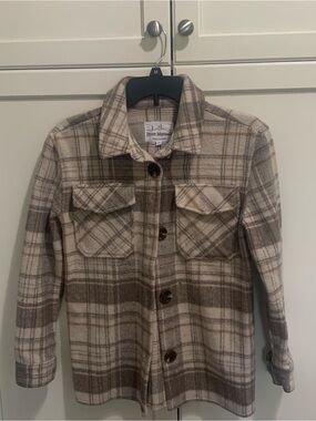 jason maxwell Neutral Plaid Button-Up Jacket - Beige Brown